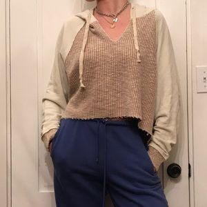 Free People Crop Hoodie